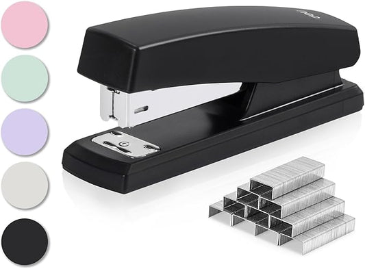 Deli Stapler, Desktop Staplers with 640 Staples, Office Stapler, 25 Sheet Capacity, Black-DeskLoop Office