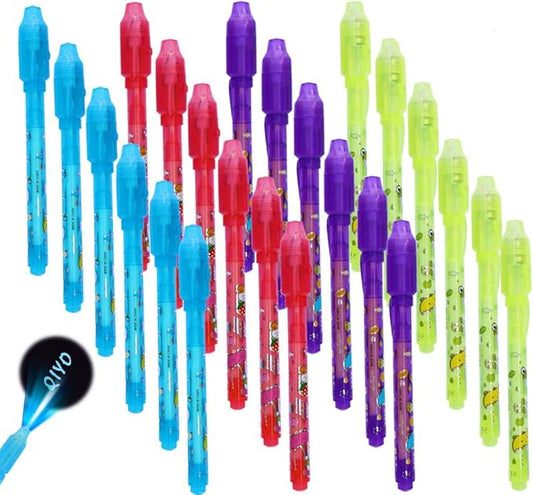 Invisible Ink Pen, Spy Pen Secret Message Writer with uv Light Magic Marker for Drawing Fun Activity Kids Party Favors Ideas Gifts and Stock Stuffer (24pcs)-DeskLoop Office
