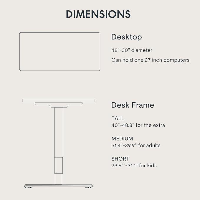 FLEXISPOT E6 3-Stage Dual Motor Electric Standing Desk 48 x 30 Sit Stand Up Desk - Image 7