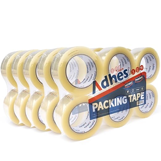 ADHES Heavy Duty Packing Tape, 30 Rolls, 1.88 Inch x 55 Yards, 2 mil Shipping Tape Refills, Packaging Tape, Box Tape for Moving, Shipping, Mailing and Sealing-DeskLoop Office
