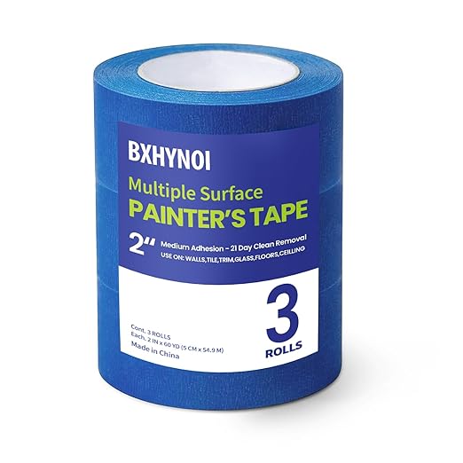 Painters Tape,2 in. W X 60 YD,Blue Masking Tape for Paint,Walls,3 Rolls-DeskLoop Office