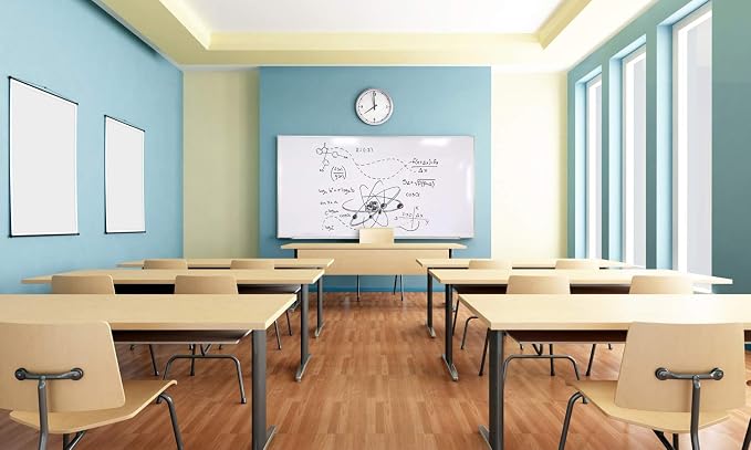 Ghent 4 x 5 Porcelain Magnetic Whiteboard, Aluminum Frame, 1 Marker, 1 Eraser - Image 5