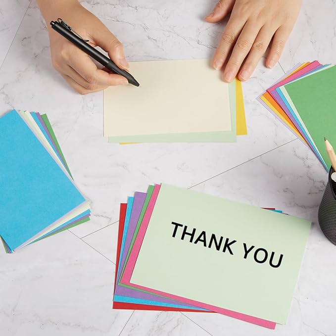 50 Sheets Blank Cardstock Paper 250 GSM Thick Heavy Cards Stock for DIY Art Projects, Card Making, Postcards, Greeting Cards, Birthday Party, Wedding Invitation (Multicolor, 4x6 inches)-DeskLoop Office