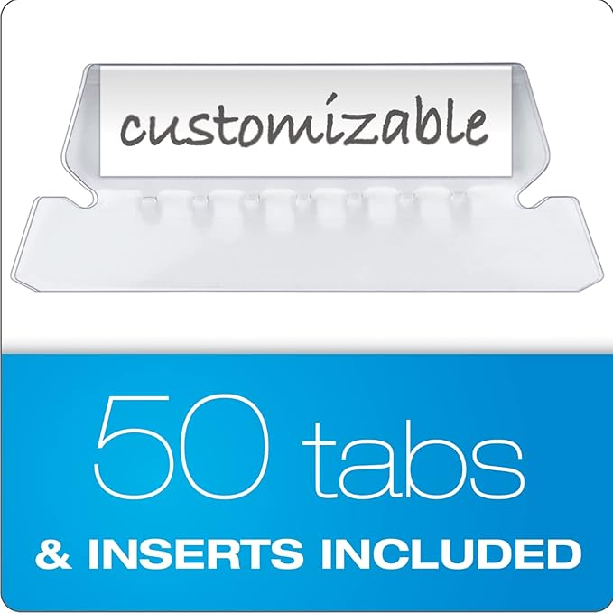 Pendaflex Colored Hanging File Folders Letter Size with 1/5 Cut Adjustable Tabs, 8.5 X 11-50 Pack of 12 Assorted Colors-DeskLoop Office