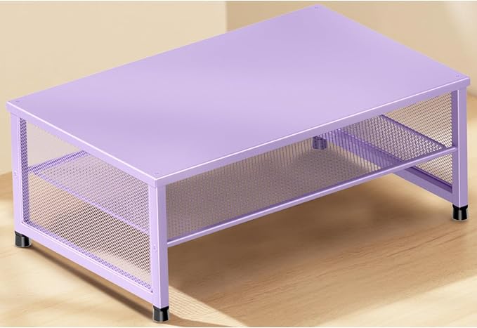 Computer Monitor Stand Riser, Desk Organizers and Accessories, Printer & Laptop Stand, Office Desk Accessories & Desktop Workspace Organizers for Office Supplies (Purple)-DeskLoop Office