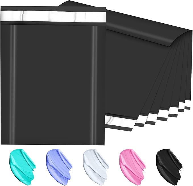 Poly Mailers 14.5x19, Large Poly Mailers 100 Pack, Shipping Mailers with Self Seal Adhesive, Waterproof and Tear-Proof Mailers Poly Bags for Small Business (Black)