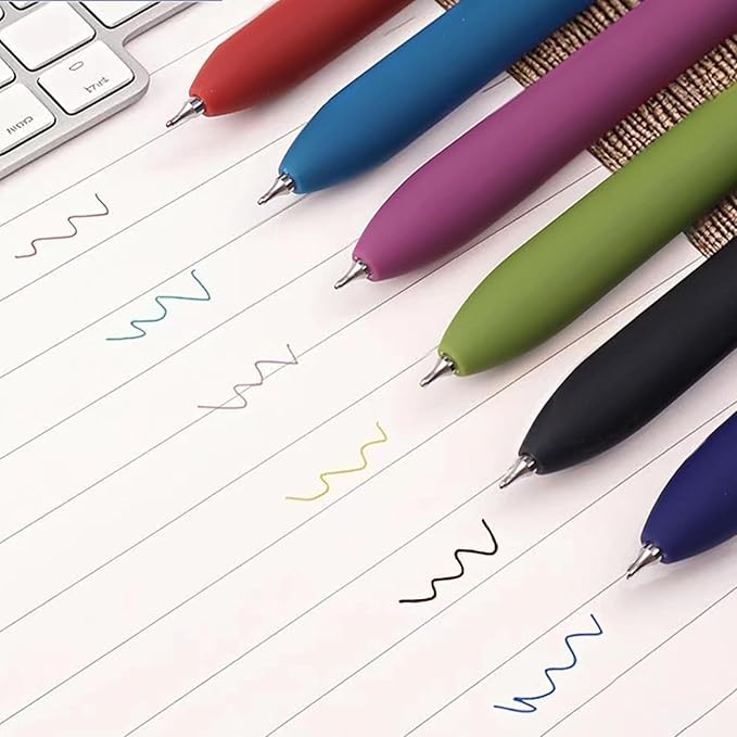 Colored Pens,6Pcs Colorful Gel Pens, Smooth Writing For Journaling, 0.5mm Fine Point,Ballpoint for Office School Supplies,Gifts for Women Men Student(Vintage)-DeskLoop Office