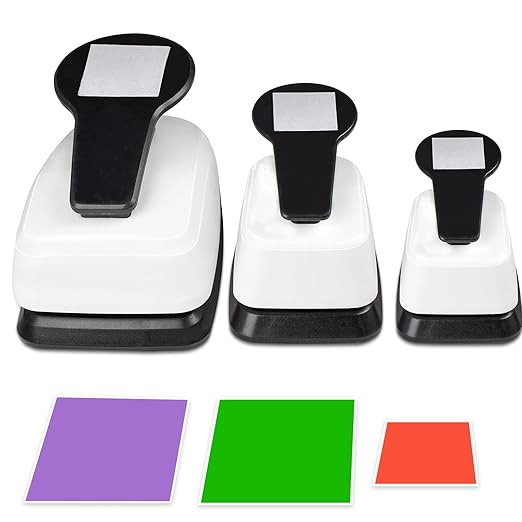 Square Hole Puncher Square Paper Punch Shape Punches for Paper Crafts-DeskLoop Office