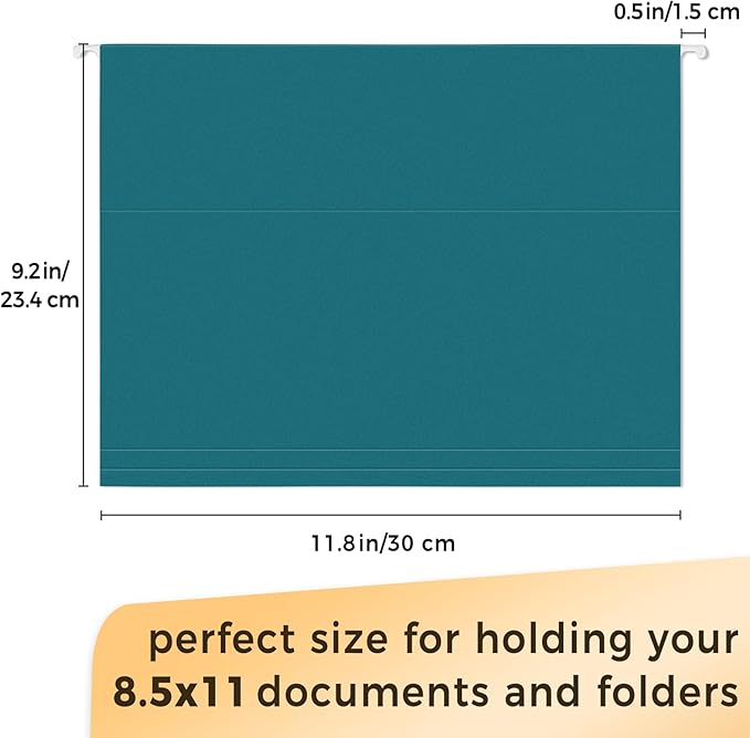 SUNEE Hanging File Folders Vintage Colors, 25 Pack Letter Size File Folders with 1/5-cut Tabs, Stay Organized for Your Home and Office Bulk File and Documents-DeskLoop Office