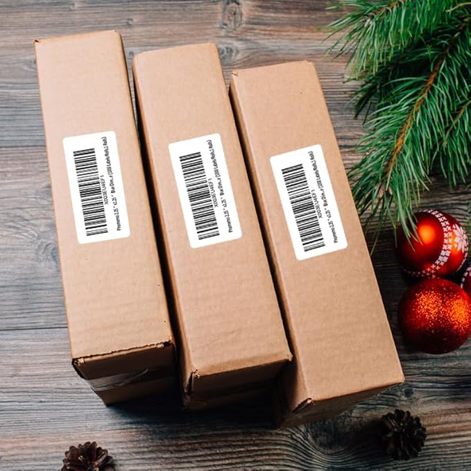 Phomemo 1.25x2.25” White Direct Thermal Label for Address, Self-Adhesive Thermal Stickers Labels, Printer Label for Address, Logo, Shipping, Barcodes, QR Code (1000 Labels/Roll,1 Roll-DeskLoop Office