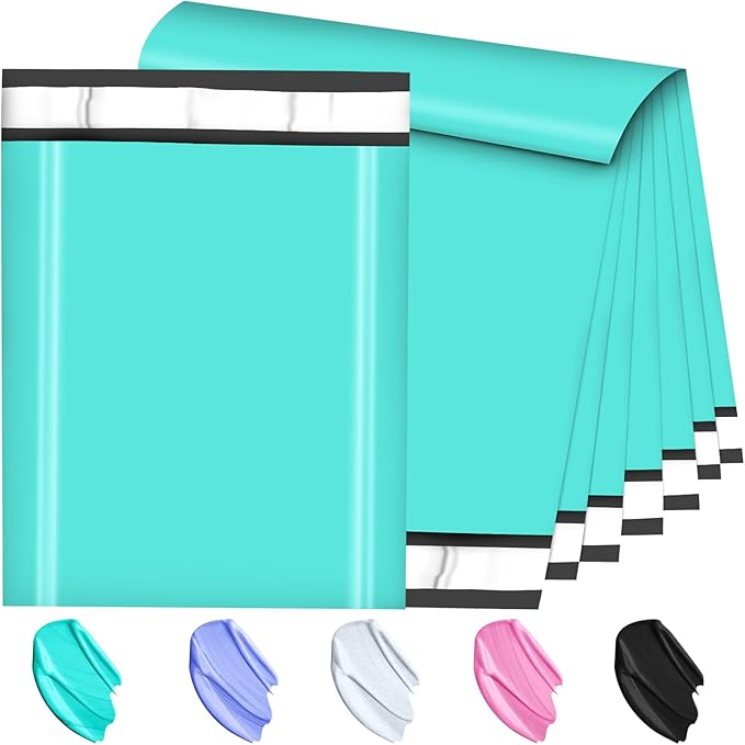 Large Poly Mailers 19x24 Inch 100 Pack, Shipping Bags for Clothing with Self-Sealing Tear-Resistant, Waterproof Poly Bags, Mailing Envelopes for Small Business (Teal)-DeskLoop Office
