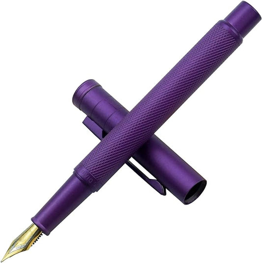 Asvine Purple Forest Fountain Pen Extra Fine Nib Classic Design with Converter and Metal Pen Case Set-DeskLoop Office
