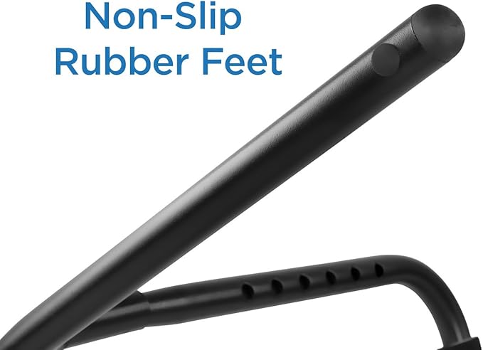 Mount-It! Height Adjustable Foot Rest for Standing and Sitting, Freestanding Under The Desk Footrest with Handle and Six Height Settings, Anti-Slip Padded Surface,Black-DeskLoop Office