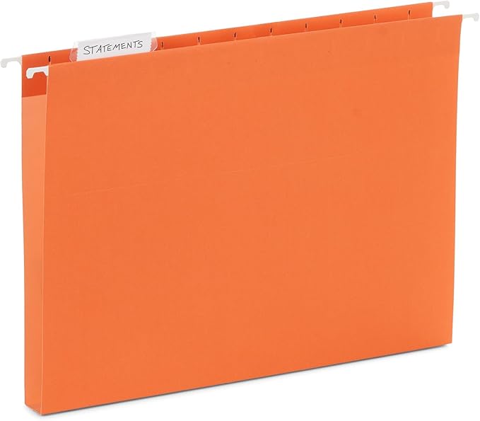 25 Blue Summit Supplies Hanging File Folders 1 inch Expansion, Assorted Colors Hanging File Folders Extra Capacity 1 inch, 11PT Paper, 1 inch Expandable File Folders, 25 Pack-DeskLoop Office