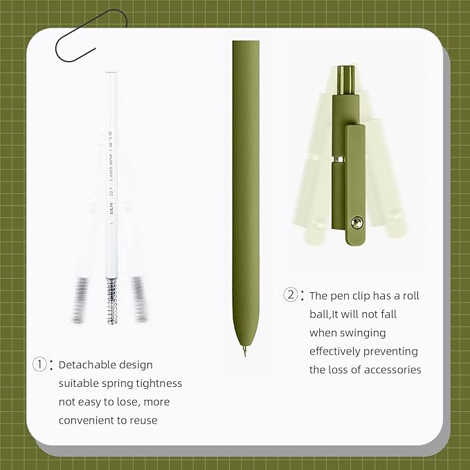 Gel Pens, 10 Pcs 0.5mm Fine Point Smooth Writing Pens High-End Series Black Ink Pens for Journaling Note Taking, School Office Supplies for Women Men (10 Pcs Mixed colors)-DeskLoop Office