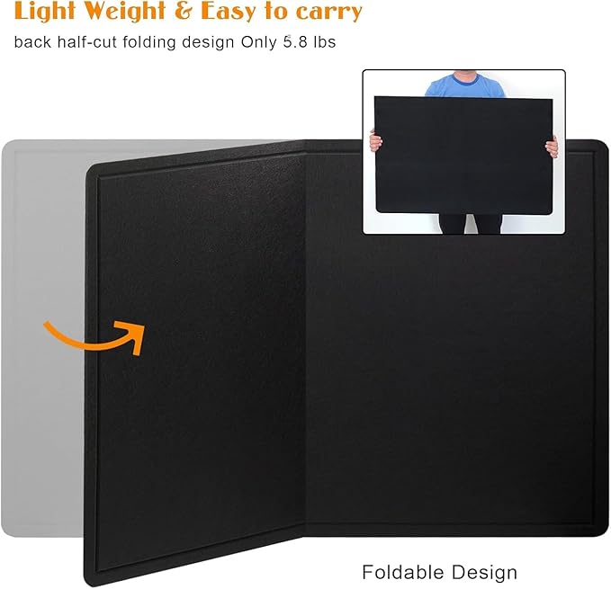 Large Bulletin Board - 72 X 48 inches Cork Board with 30 Pushpin, 6' x 4' Felt Cork Board Notice Pin Board, Self-Adhesive Vision Board Mood Board Foldable Photo Board for Wall (Black)-DeskLoop Office