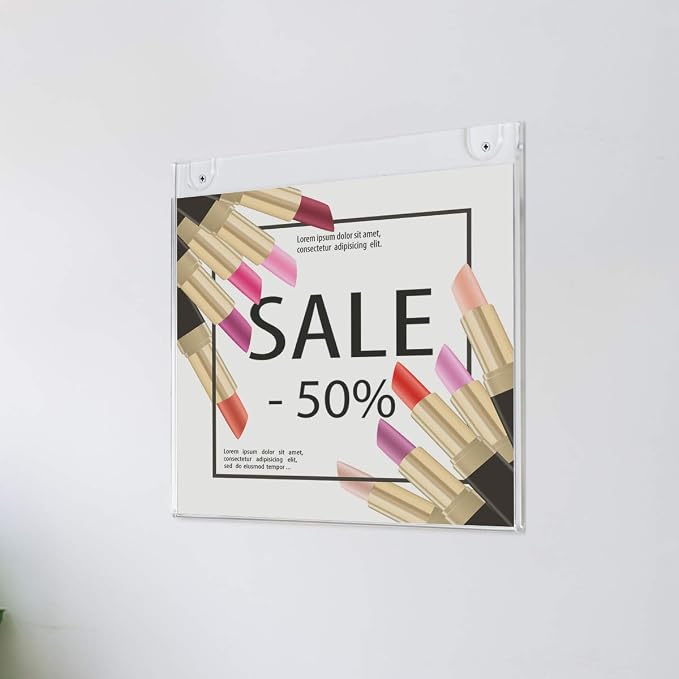 NIUBEE 20-Packs Acrylic Wall Mount Sign Holder 8.5 x 11 - Image 7