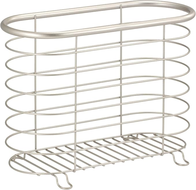 mDesign Steel Magazine Holder Storage Organizer Bin - Image 4