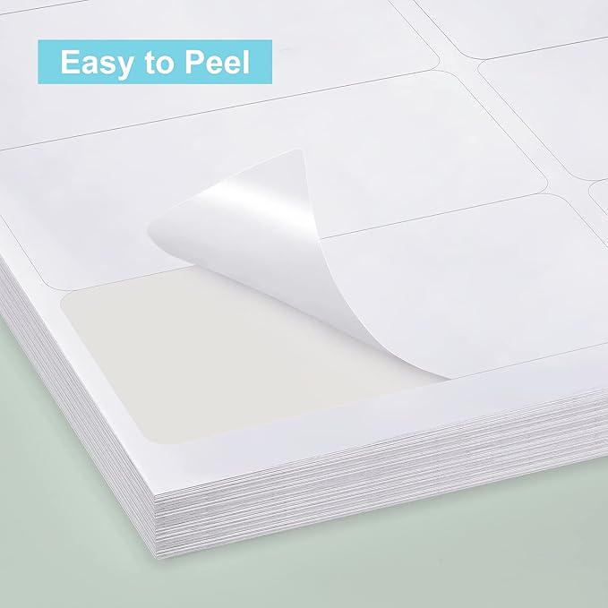 Methdic Shipping Labels 2"×4" 1000 Labels Sticker Paper for Laser/Ink Jet Printer Mailing Labels 8.5"×11" White 10 per Sheet-DeskLoop Office