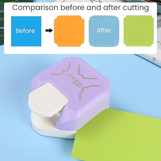 MyArTool 3 in 1 Beauty Shape Corner Punch, 3 Way Corner Paper Punch for Paper Crafts, Laminate, Cardstock, Business Card, DIY Projects, Photo, Card Making and Scrapbooking-DeskLoop Office