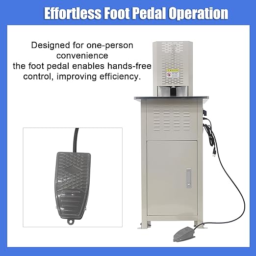 Heavy Duty Electric Round Corner Cutter, 110V Metal Fillet Paper Cutter with R8 R10 R12 R16 R21 Blades, Paper & Card Rounding Machine, Max 2.15in Punching Height for Cards, Books, Documents-DeskLoop Office