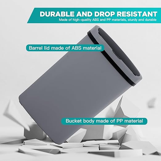 PayLessHere 13 Gallon Trash Can Kitchen Trash Can Automatic Garbage Can with Lid Touch Free High-Capacity Motion Sensor for Kitchen Bedroom Bathroom Office Wateproof Trash Bin (1, Gray)-DeskLoop Office