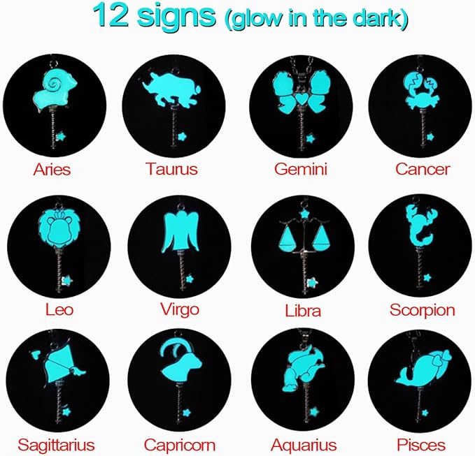 Zodiac Feather Bookmark Gifts for Women Men, Cool Metal Bookmark Glow in The Dark Cancer Bookmark, Luminous Star Sign Constellation Horoscope Bookmark Gifts