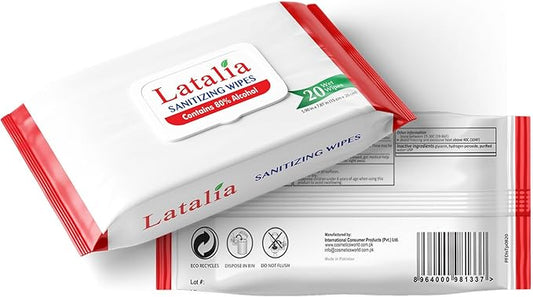 Hand Wipes | 80% Alcohol Hand Sanitizer Wipes for Hands & Face Moisturizing, Gentle, Convenient and Fragrance Free (Pack 0f 1, 20 Counts)-DeskLoop Office