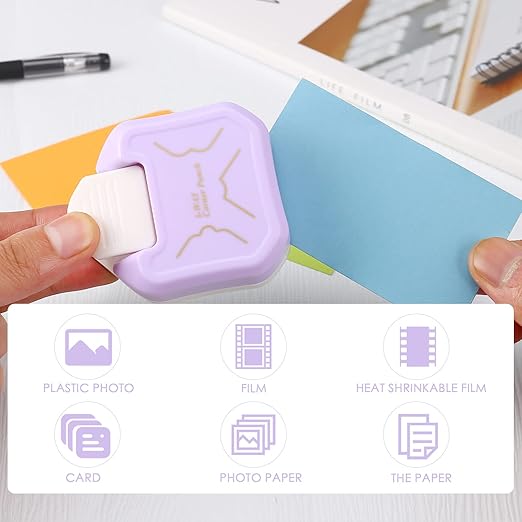 LOONENG 3 Way Beauty Shape Corner Punch, 3 in 1 Corner Paper Punch for Paper Crafts, Laminate, Cardstock, Business Card, DIY Projects, Photo, Card Making and Scrapbooking-DeskLoop Office