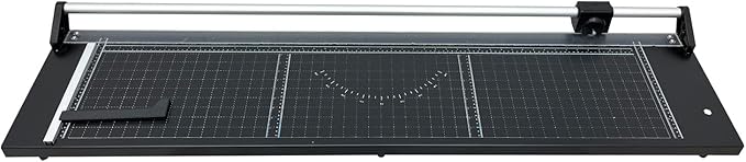 48'' Manual Rotary Paper Trimmer Cutter with an Angle Line Rolling Guillotine Paper Cutting Machine for Cutting Photo Paper, Film(Black)-DeskLoop Office