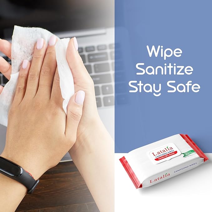 Hand Wipes | 80% Alcohol Hand Sanitizer Wipes for Hands & Face Moisturizing, Gentle, Convenient and Fragrance Free (400 Counts)-DeskLoop Office