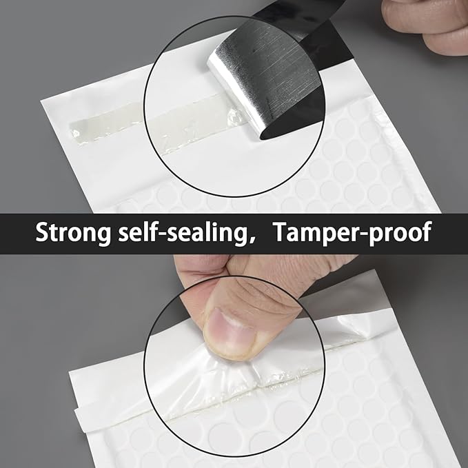 Bubble Mailers 3.5x5 inch 40Pack White Bubble Mailers Self-Seal Padded Mailing Envelopes Bubble Opaque Padded Mailer for Small Businesses to Package and Mail Jewelry Cosmetics#0000-DeskLoop Office