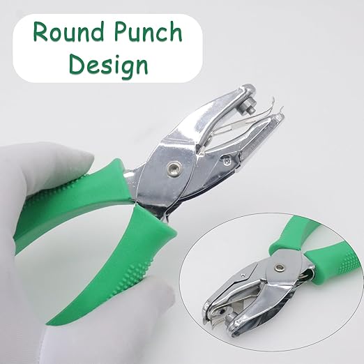 Handheld Round Shape Hole Punch, 1/8 Inch Hole Size, Craft Paper Puncher, Single Pack, Ideal for DIY Projects and Office Use-DeskLoop Office