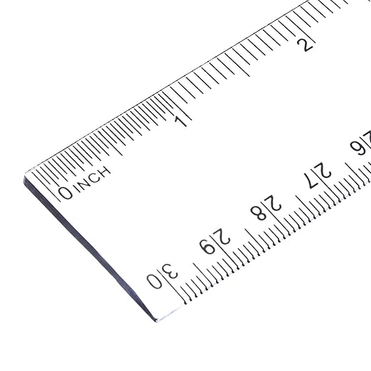 Eboot 2 Pack Clear Plastic Ruler 12 Inches Straight Ruler Plastic Measuring Tool for Student School Office-DeskLoop Office