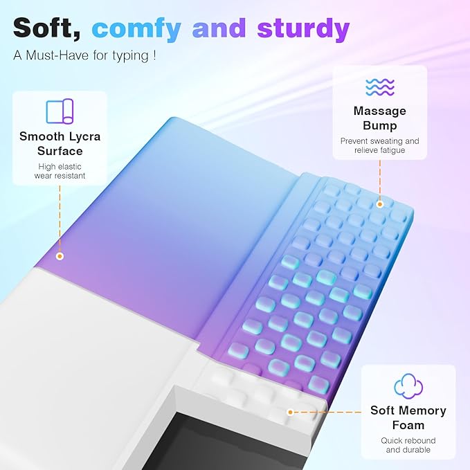 Ospelelf Ergonomic Keyboard Wrist Rest Pad Comfortable Keyboard Stand Riser Holder Pad for Office Gaming-DeskLoop Office