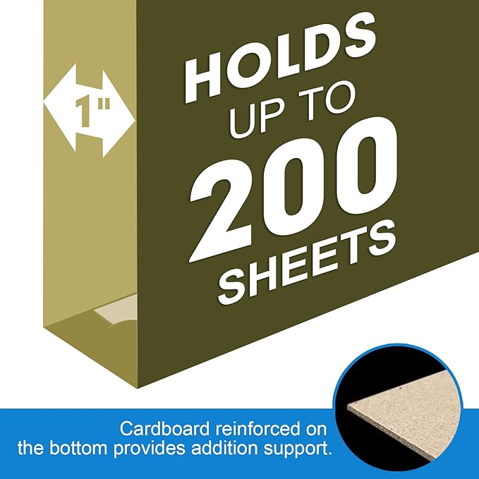 Extra Capacity Hanging File Folders, RAZCC 60 Pack Letter Size Reinforced Hanging Folders with Heavy Duty 1 Inch Expansion for Bulky Files, Filing Cabinet, Adjustable Tabs, Green-DeskLoop Office