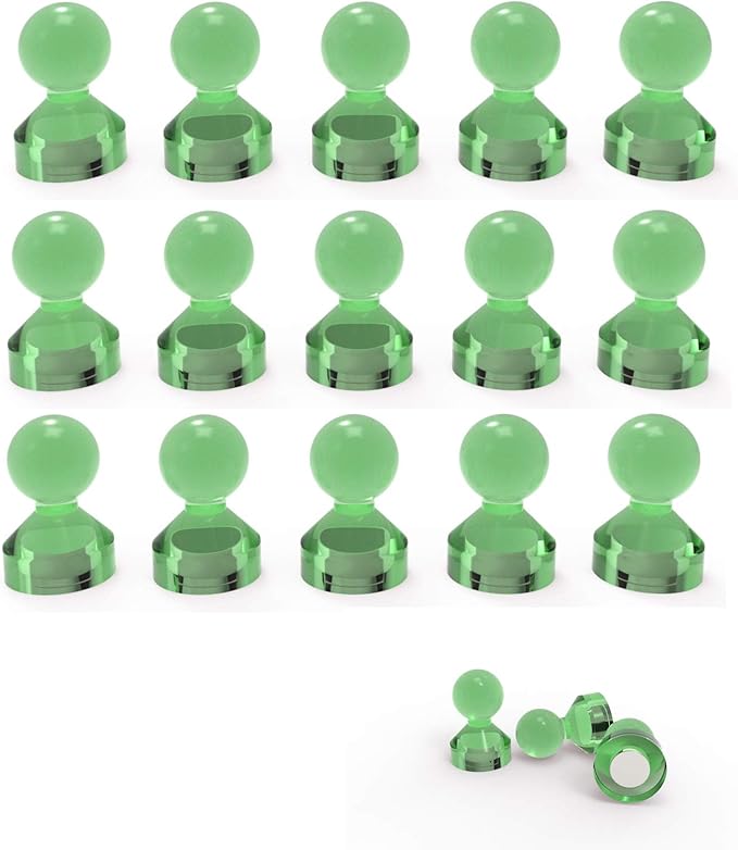 Ant Mag Magnetic Push Pins Strong Push Pin Magnets for Fridge Whiteboards Calendars Maps in School & Office Pack of 18 Green-DeskLoop Office