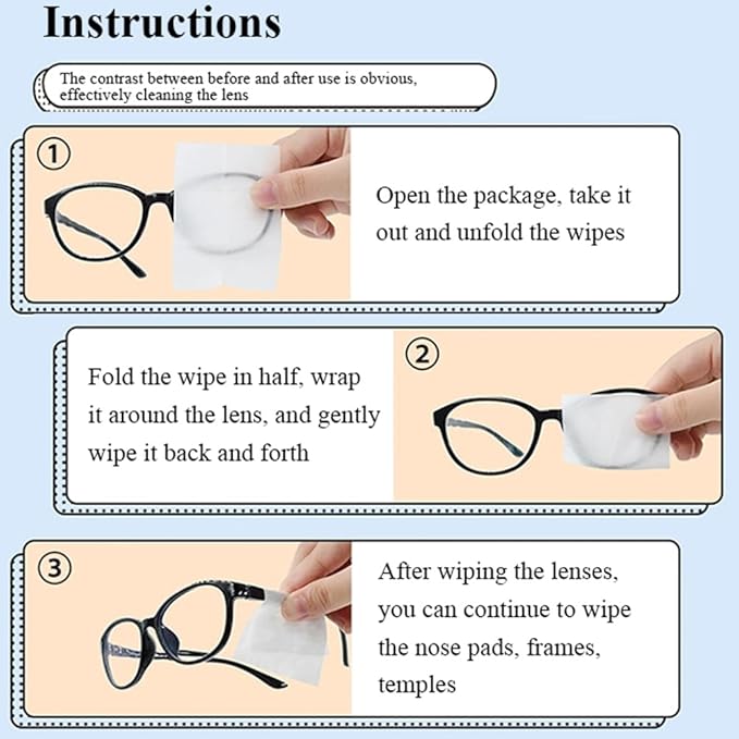 Pre-Moistened Lens Cleaning Wipes,500 Pcs Cleaning Wipes for Glasses, Computer & Laptops Screens, Smart Phones, Optical Lens, Goggles, and Watch Screen l Quick-Dry and Scratch-Free-DeskLoop Office