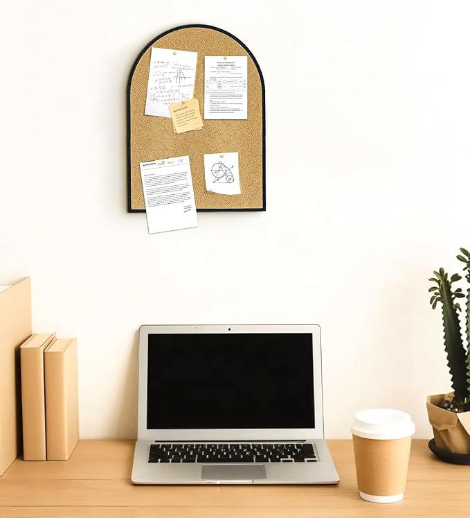 Self-Adhesive Arch Pin Cork Board, 10.4" x 14.4" 1/2" Thick - Image 8
