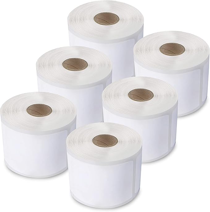 enKo (6 Rolls / 6000 Labels) 30334 Dymo Compatible Multipurpose Barcode (1-1/4" x 2-1/4")-DeskLoop Office