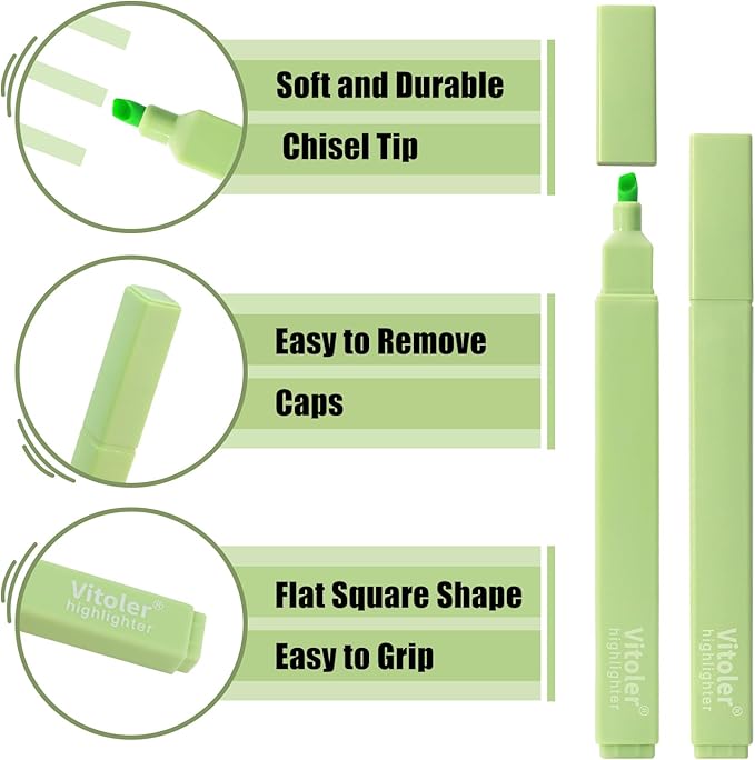 Highlighters Assorted Colors,8pcs Bible Highlighters No Bleed Hghlighter Markers for Journaling Back to School Teacher Supplies Office Supplies-DeskLoop Office