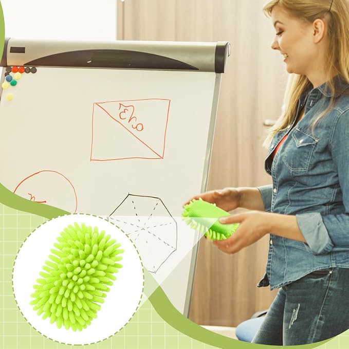 Zonon 4 Pieces Dry Erase Eraser Microfiber Shag Washable Whiteboard Eraser - Image 6
