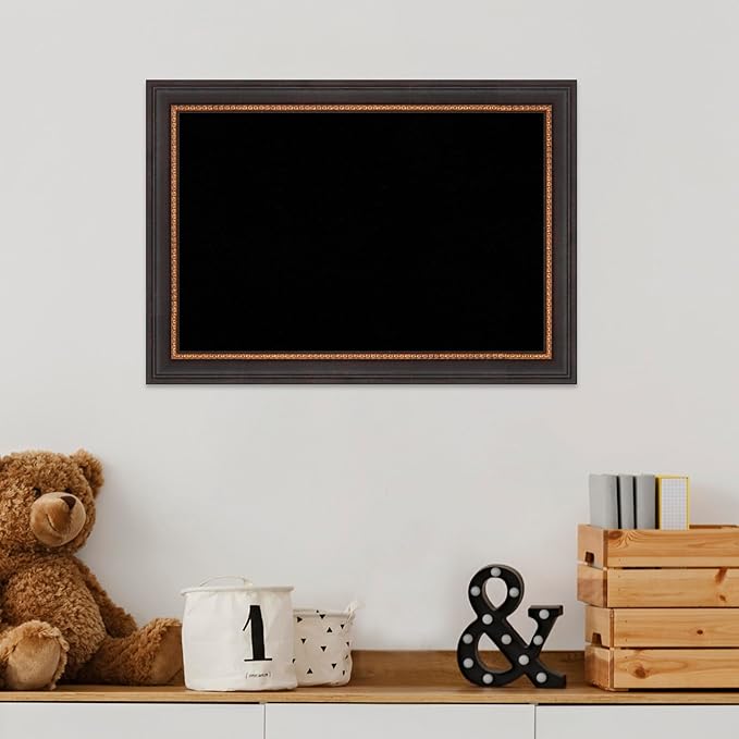 Amanti Art Black Cork Board for Wall, 15x21 Vision Board with Black Wood Frame, Small Corkboard Office Decor for Home Organization, Traditional Corkboard Pinboard to Display Items for Home-DeskLoop Office