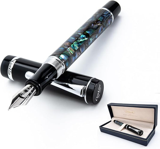 Conklin Duragraph Fountain Pen Abalone Nights - Stub Nib, Premium Writing Instrument for Calligraphy & Signatures-DeskLoop Office
