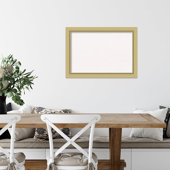 Amanti Art White Cork Board for Wall, 19x27 Vision Board with Gold Frame, Medium Corkboard Office Decor for Home Organization, Casual Corkboard Pinboard to display items for home organization-DeskLoop Office