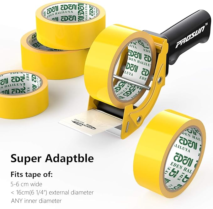 Fast Reload 2 Inch Tape Gun Dispenser Packing Packaging Sealing Cutter TG01 (TG01-YLW)-DeskLoop Office