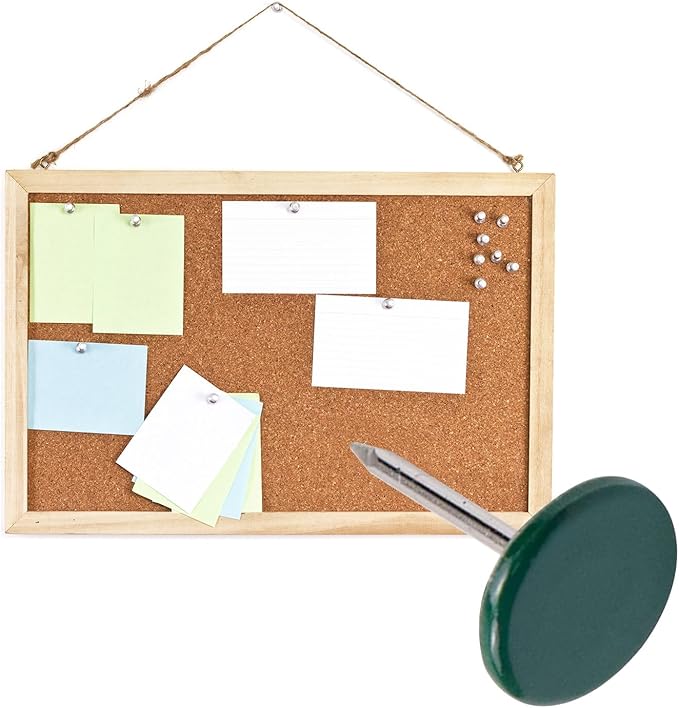 100Pcs Flat Head Upholstery Tacks Home Furniture Decor Tack Upholstery Nails Flat Push Pins Flat Thumb Tacks Green (11mmx17mm)-DeskLoop Office