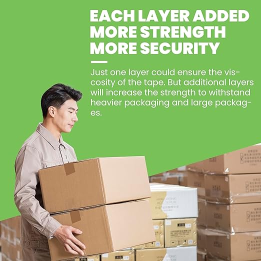 Eco-Friendly Kraft Paper Tape, Biodegradable Heavy Duty Packing Tape 2Inch x 55Yard, Recyclable Packaging Tape Self Adhesive Box Tape for Shipping, Sealing, Moving & Masking, 48Rolls-DeskLoop Office