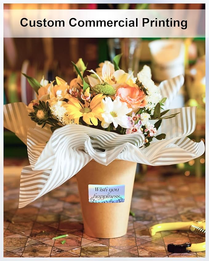 Phomemo 2.25”x1.25” Reflective Thermal Labels, Color Self-Adhesive Stickers Label, Relly Cool Thermal Printer Label for Address, Logo, Shipping, Barcodes, QR Code (500 Labels/Rolls,1 Roll-DeskLoop Office