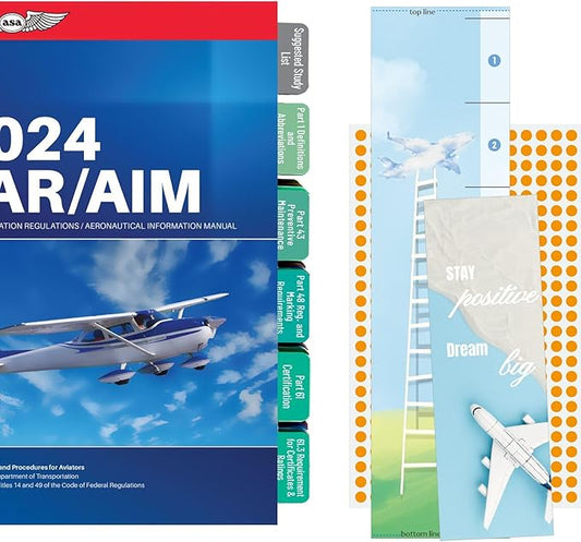 FAR/AIM 2024 Tabs, Color-Coded and Laminated Index Tabs for Private Pilot's License, FAA VFR, 90 Pre-Printed and 10 Blank Tabs (Book Not Included)-DeskLoop Office